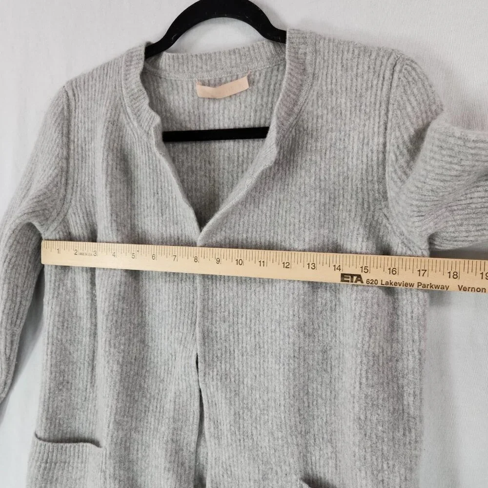 Brock Collection Longline Cardigan Wool Cashmere Size XS Made In Italy Ribbed_9